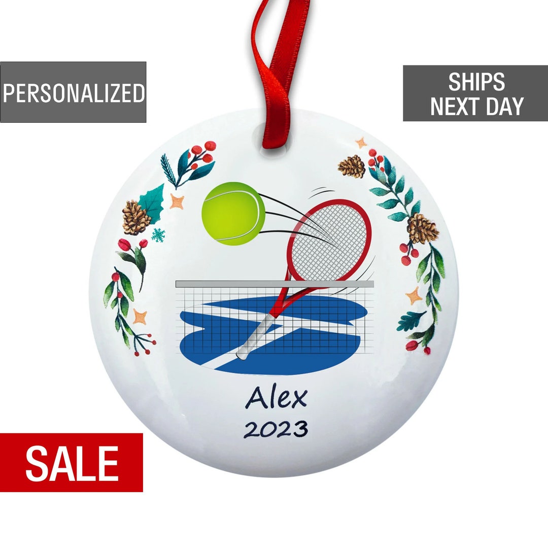Tennis Christmas Ornament Personalized, Tennis Player Gift, Tennis