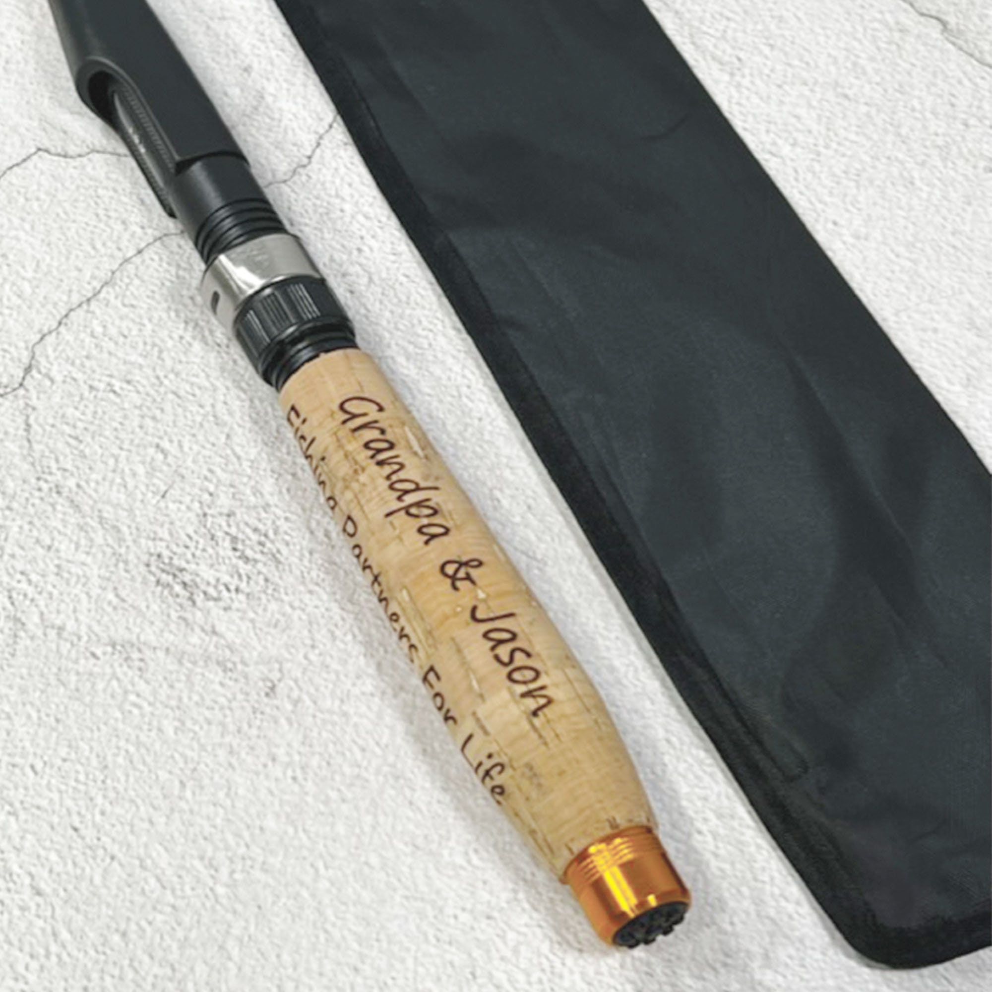 Personalized Fishing Rod Telescopic 1.6M Cork Handle Spinning