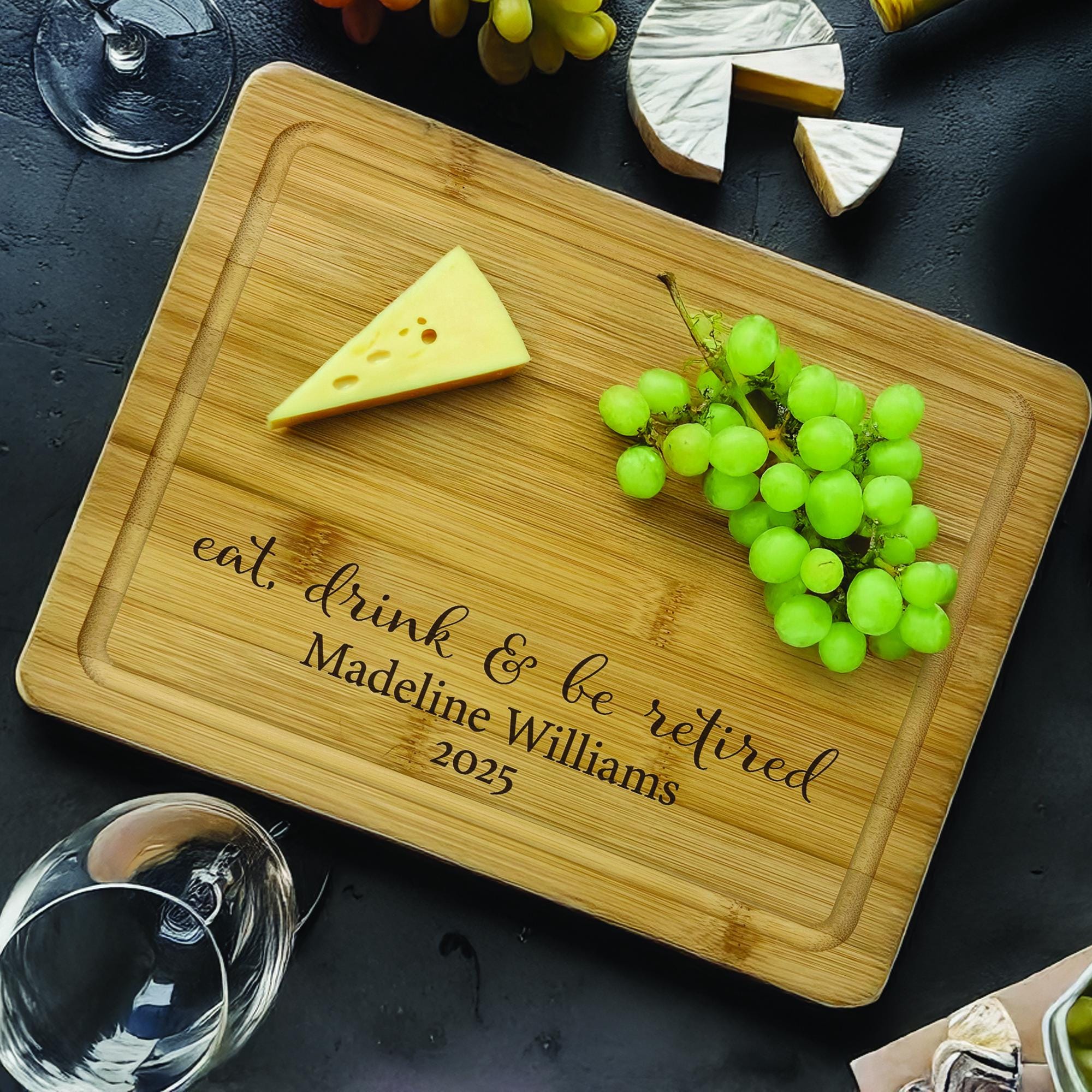 Retirement Gift for Women Men 2025 - Personalized Cutting Board - Engraved Charcuterie Board - Coworker Leaving Gift - Custom Farewell Gift