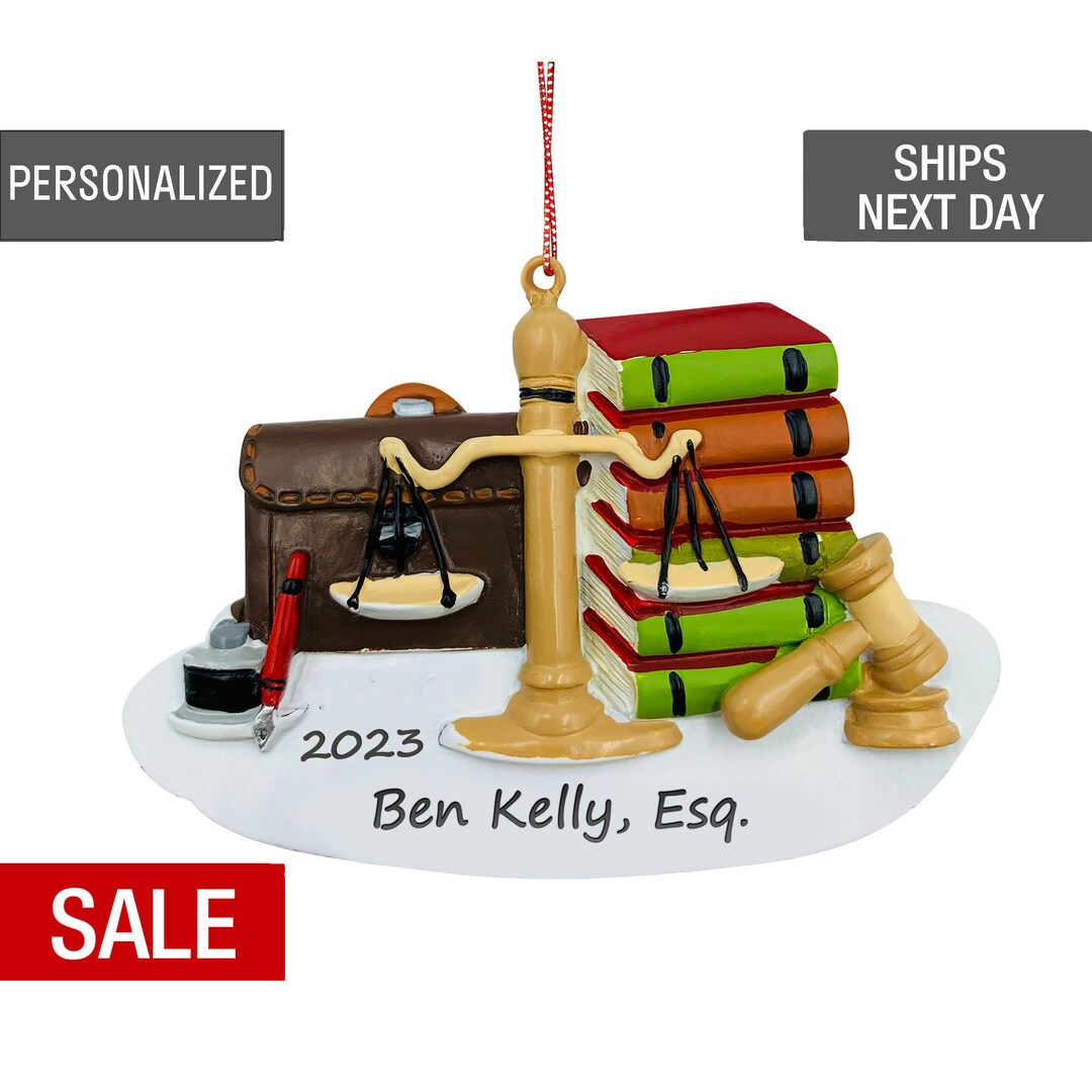 Lawyer Christmas Ornament Personalized, Judge Ornament, Scales of
