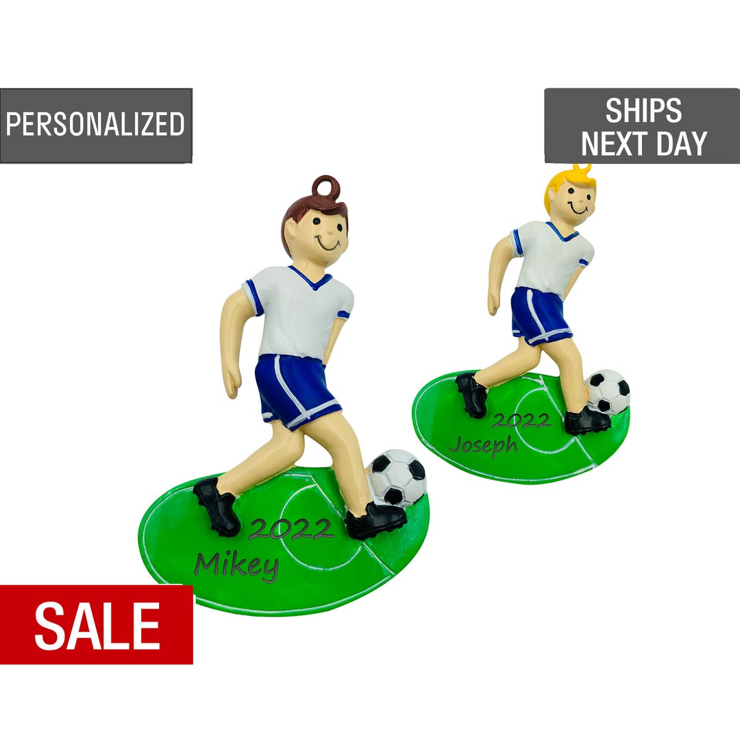 Soccer Ornament Soccer Player Boy Christmas Ornament Etsy