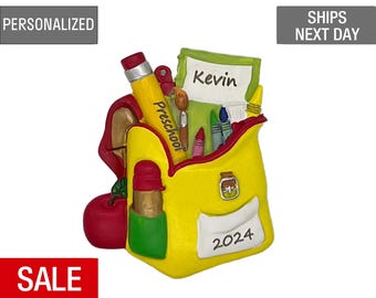 Preschool Student Ornament Personalized First Day Christmas