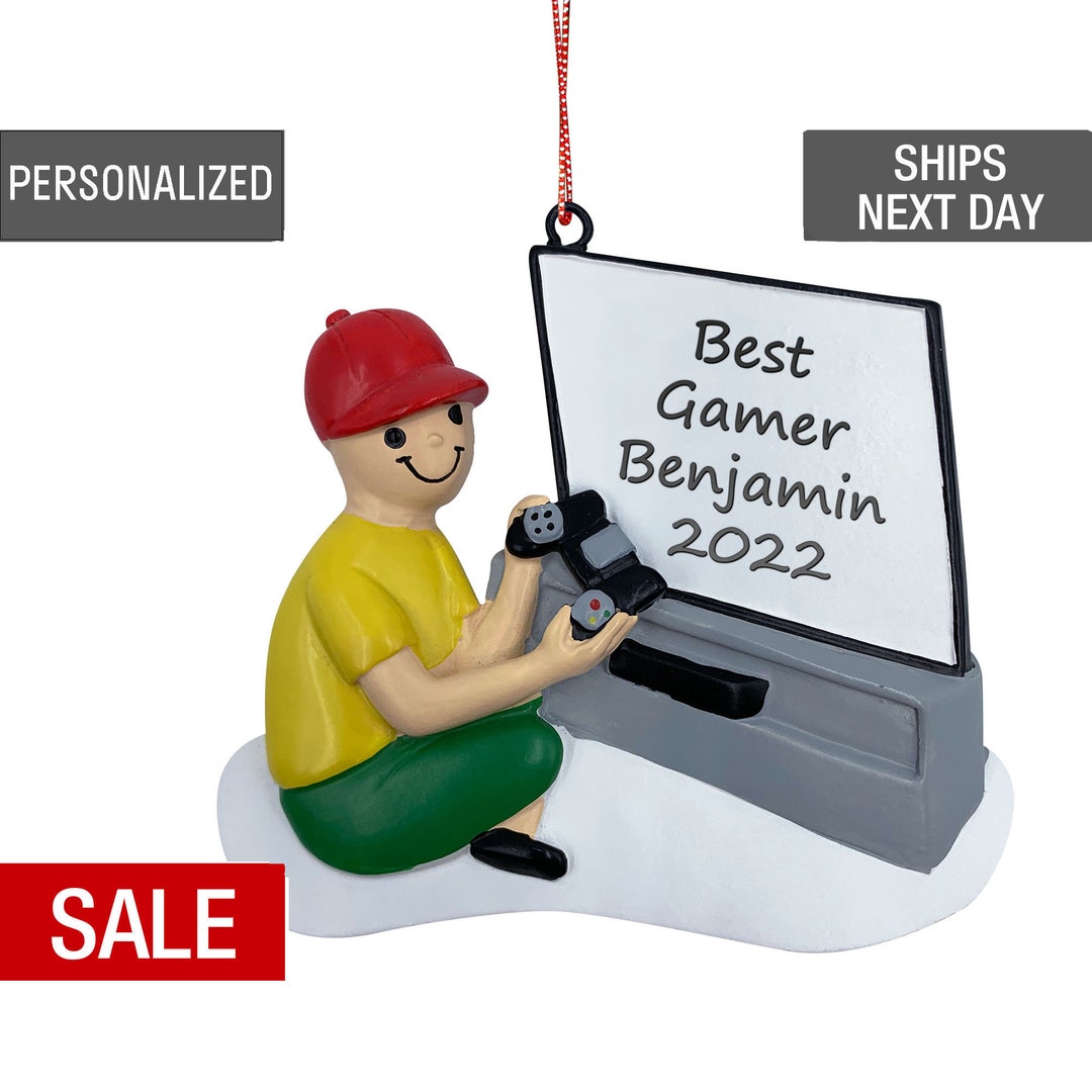 Best Gamer Playing Video Game Christmas Ornament Personalized 2023