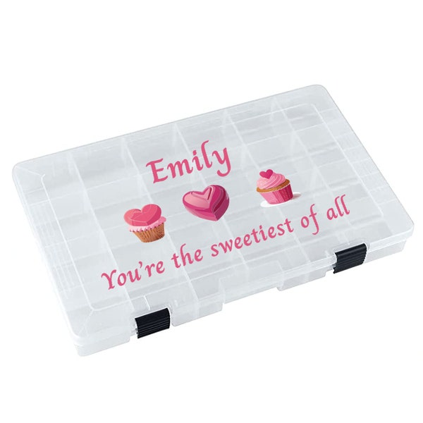 Valentines Day Candy Box Personalized - Custom Candy Tackle Box Name, Romantic Candy Box - Love And Candy For Valentines Day