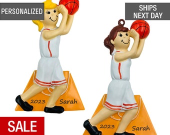 Basketball Girl Tournament Christmas Ornament Personalized Sports Keepsake