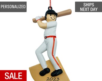 Baseball Player Christmas Ornaments Personalized, Baseball Team Gift,