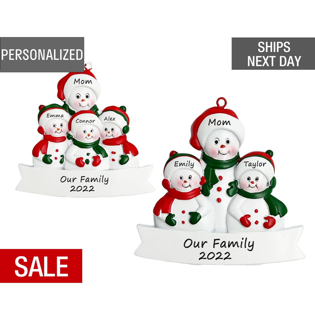 Single Parent Snowman Ornament Personalized Christmas Holiday ...