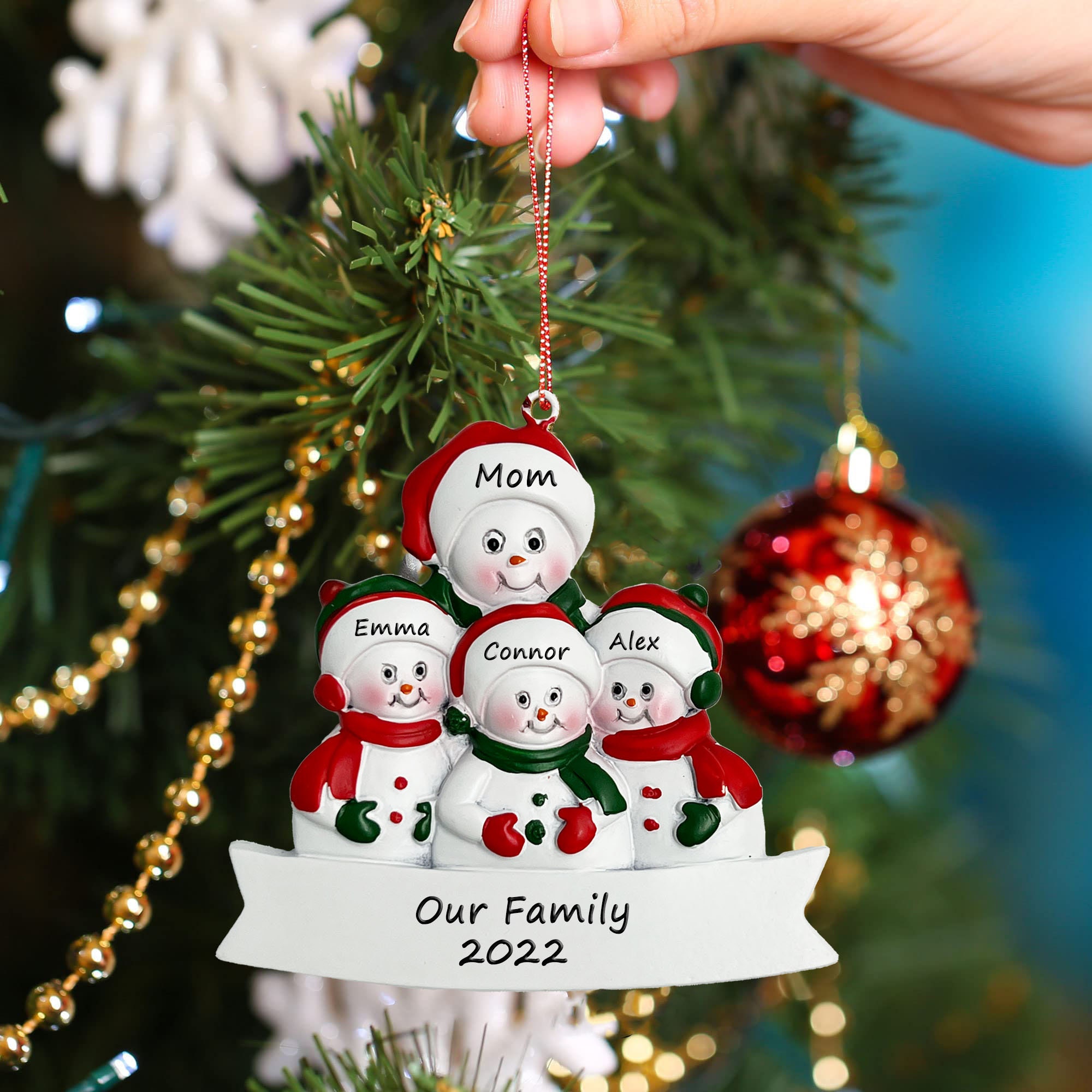Single Parent Snowman Ornament Personalized Christmas Holiday ...