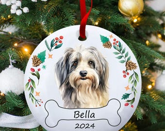 Lowchen Ornament Personalized – Custom Small Dog Breed Decoration for Dog Lover