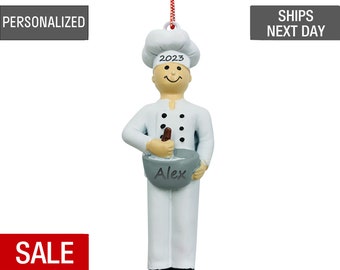 Chef Christmas Personalized Ornament: Cooking, Baking Gift