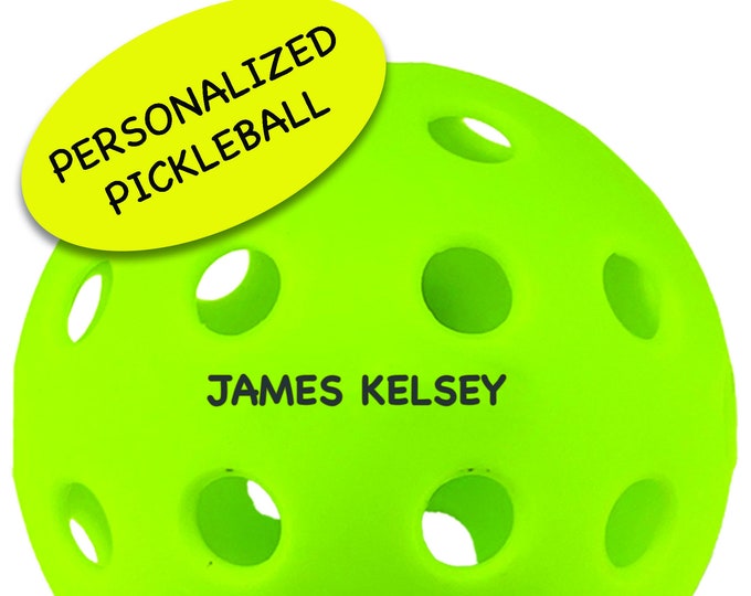 Pickleball Balls Personalized, Pickleball Accessories, Gift for Pickleball Player, UV printed (no decals), Pickleball Balls with 40 Holes,