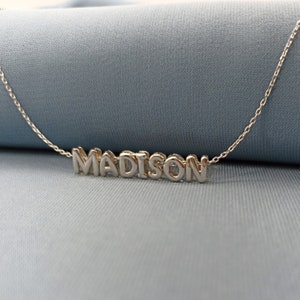 Custom 3D Bubble Name Necklace, Movable 3D Name Letter Necklace, Custom Puff Name Necklace, 3D Movable Letters, 3D Balloon Letter Necklace