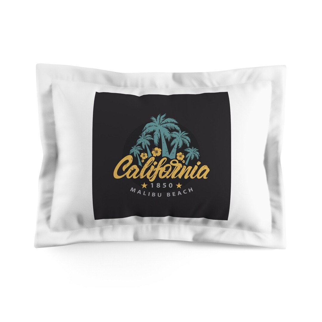 California Pillow Sham Malibu Beach Gift Home Decor Bedroom Etsy