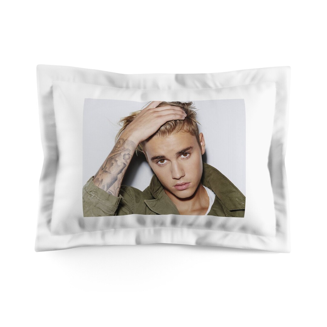 Justin Bieber Pillow Sham Justin Bieber Gift Christmas Gift Etsy