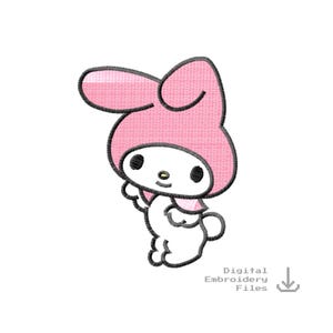 Melody Cute Bunny Medium Embroidery Machine File DST PES JEF