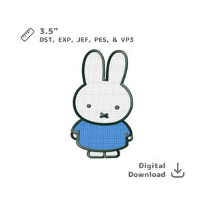 Miffy Bunny Embroidery Machine File dst pes jef