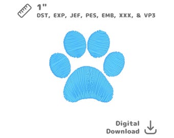 Paw Print Small Machine Embroidery File dst pes emb exp pes xxx jef