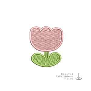 Tulip Flower Small Embroidery Machine File DST PES JEF