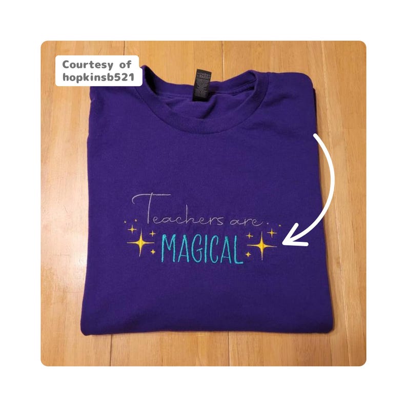Sparkles Stars embroidery file stitched out on a sweatshirt