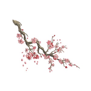 桜の枝 大きな刺繍機 ファイル 桜の木のデザイン dst pes emb jef