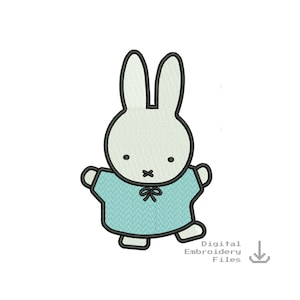 Miffy Cute Bunny Happy Embroidery Machine File dst pes jef
