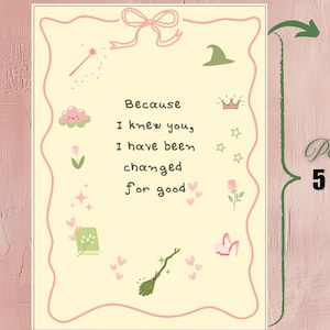 Wicked Geburtstagspostkarte Printable - Instant Download