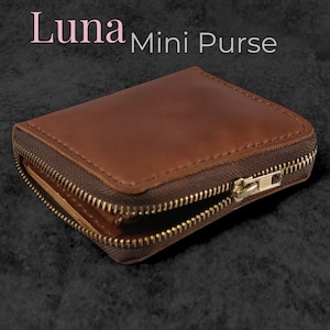 Patrón PDF para Monedero Mini Luna: Monedero de Cuero DIY para Monederos y Tarjetas