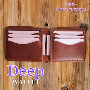 Leather Wallet PDF Pattern: Bifold with 8 Card Slots (Digital Download)