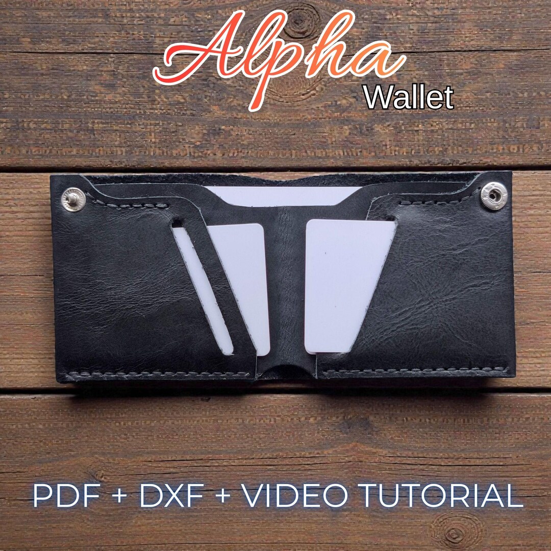 Minimal Leather Wallet Pattern PDF DXF | Simple Mens Wallet ...