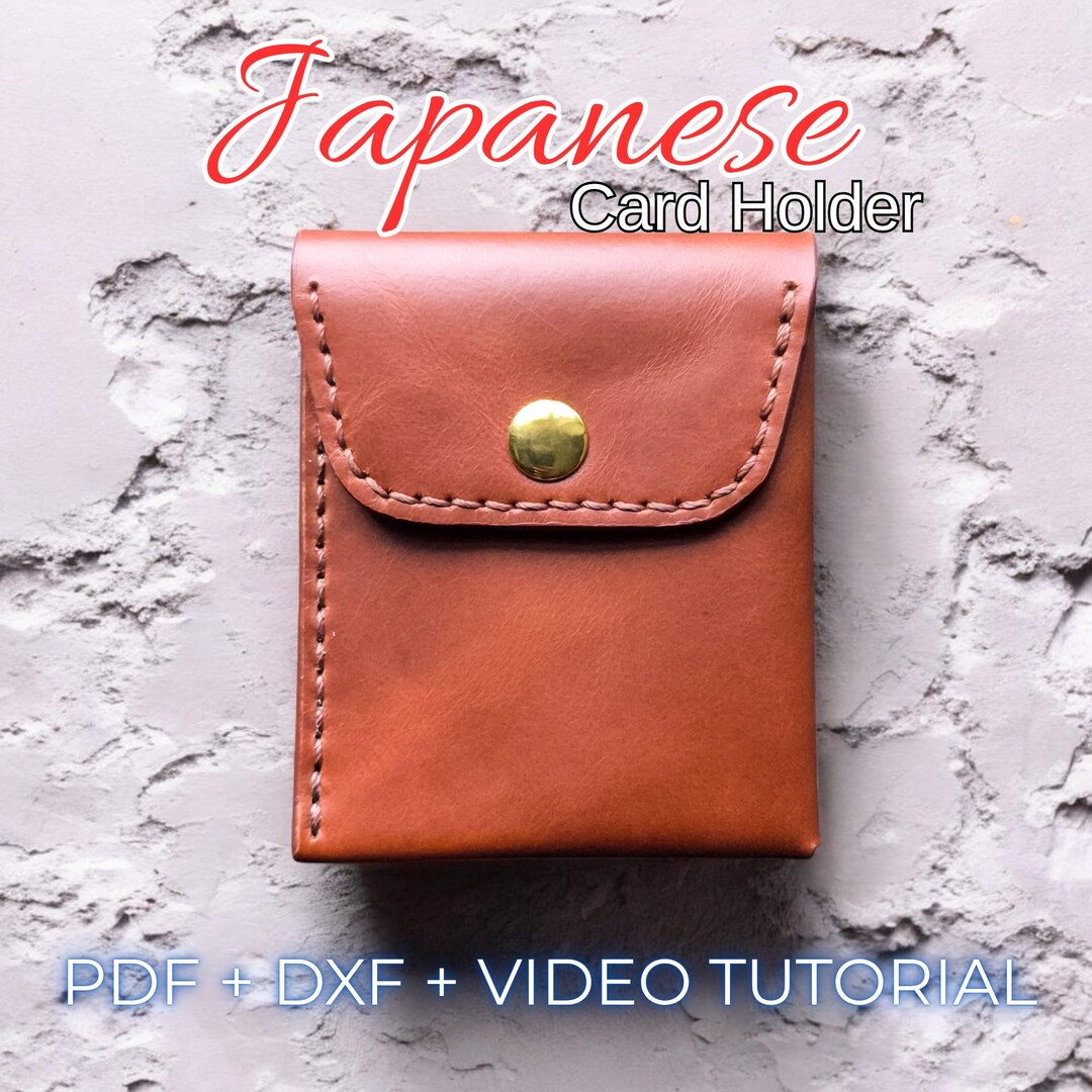 Leather Card Holder PDF Pattern, A4 & Letter Sizes (video Tutorial ...