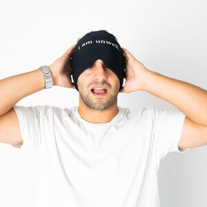 Hangover Relief Cap - "I Am Unwell.", Soft Silicon Gel Design, Snug Fit for All Head Sizes image 3