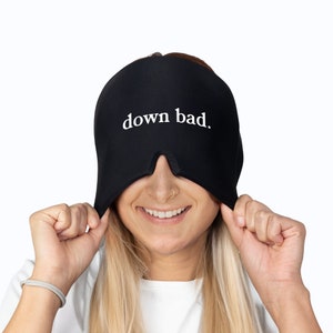 Hangover Relief Cap - &quot;Down Bad.&quot;, Soft Silicon Gel Design, Snug Fit for All Head Sizes