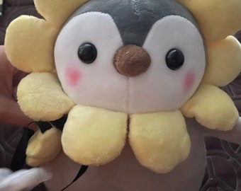 cute flower penguin plush super soft and adorable
