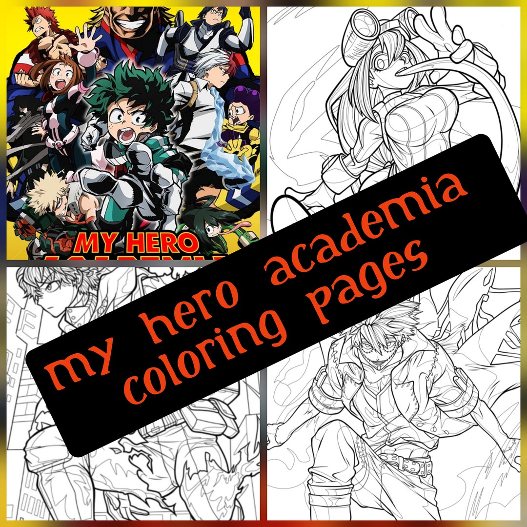 25 My Hero Academia Coloring Pages (set 1) - Etsy