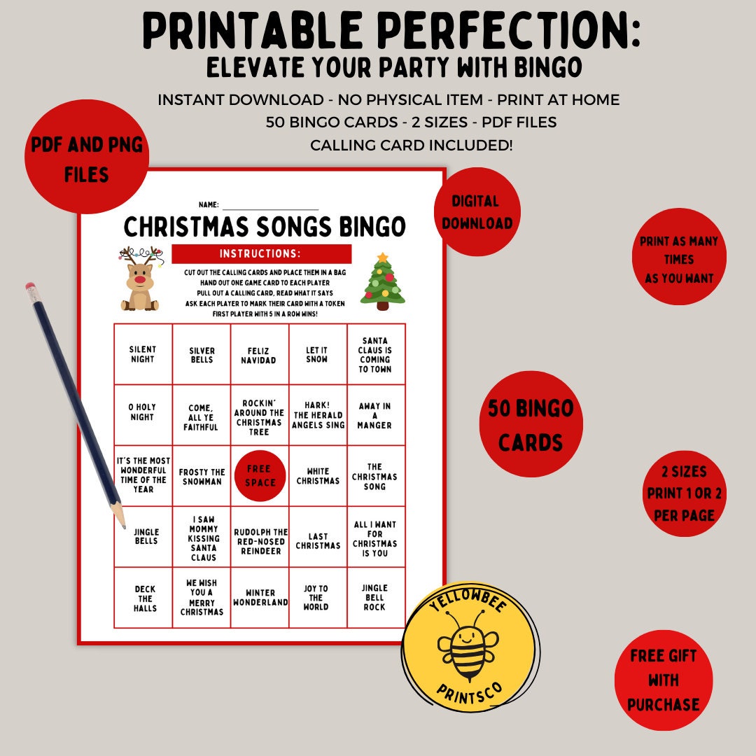 Christmas Bingo for Adults, Printable Christmas Party Games, Find the ...