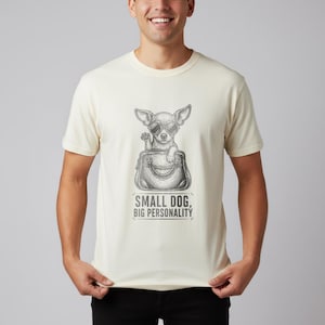 Chihuahua in Bag T-Shirt: Funny Dog Lover Tee