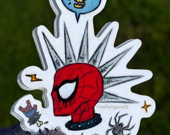 スパイダーパンク防水ステッカー