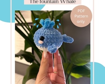 NO SEW WAL - Wal Häkelanleitung /Fontäne Wal / Meerestiere / See - Tiere / Fountain Whale / Amigurumi Pattern/ Häkelmuster/ Ohne Nähen