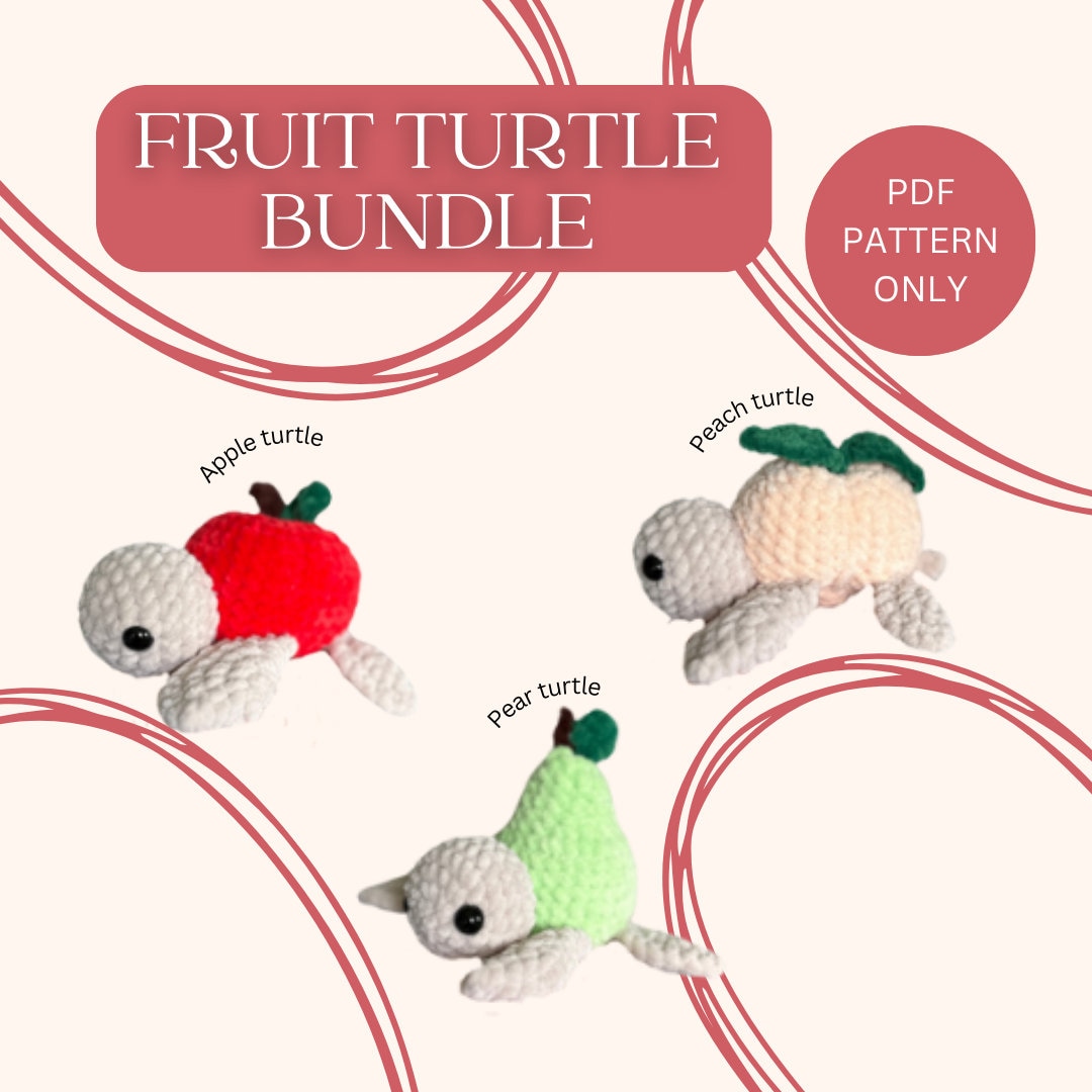 FRUITS Turtles Bundle 3 in 1 Crochet Pattern /fruit Turtle / Food ...