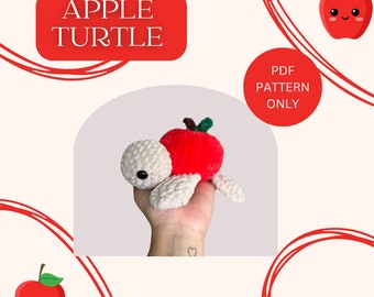 APPLE Schildkröte Häkelanleitung /fruit turtle / Essen Schildkröte /Dessert turtle  Pattern / Amigurumi/Häkelmuster