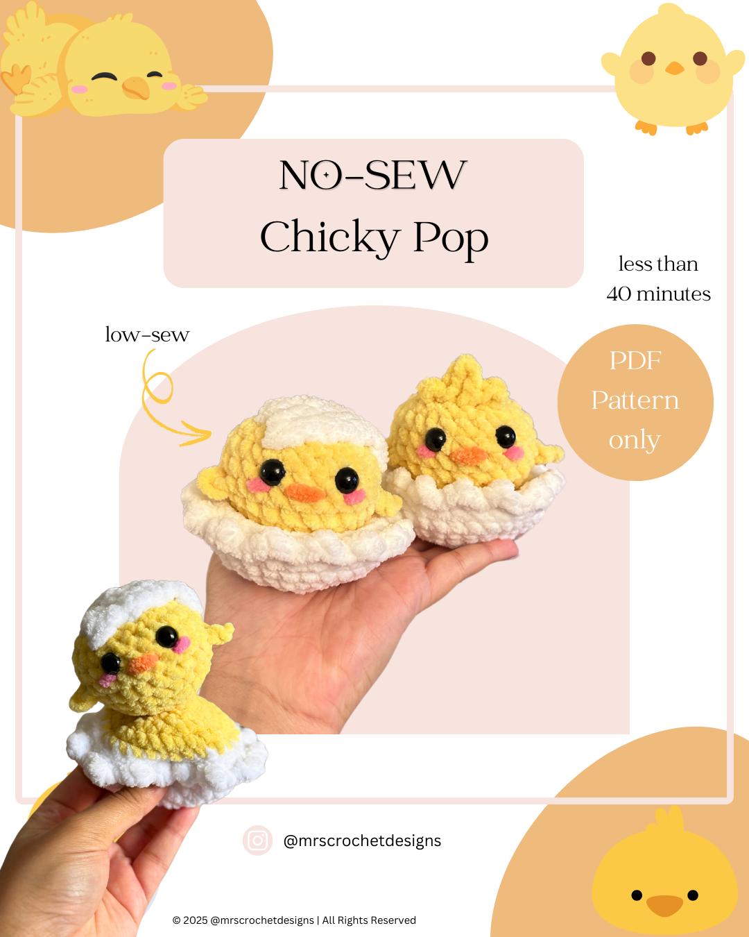 Low Sew - CHICKY POP Crochet Pattern / Chicken / Duck / Chick / Ente ...