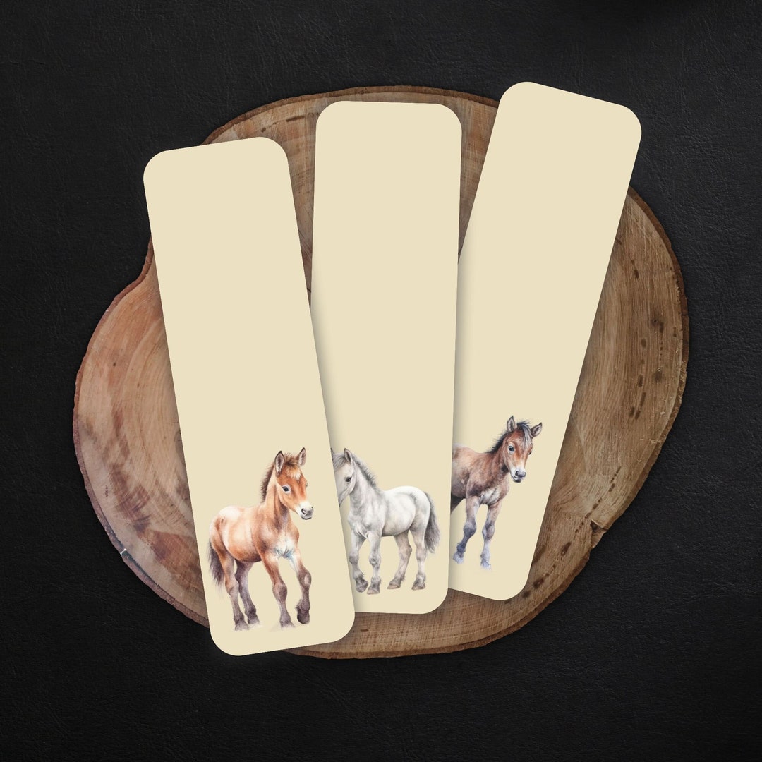 Set of 5 Downloadable Pony &amp; Horse Bookmarks / Notecard Bookmarks ...