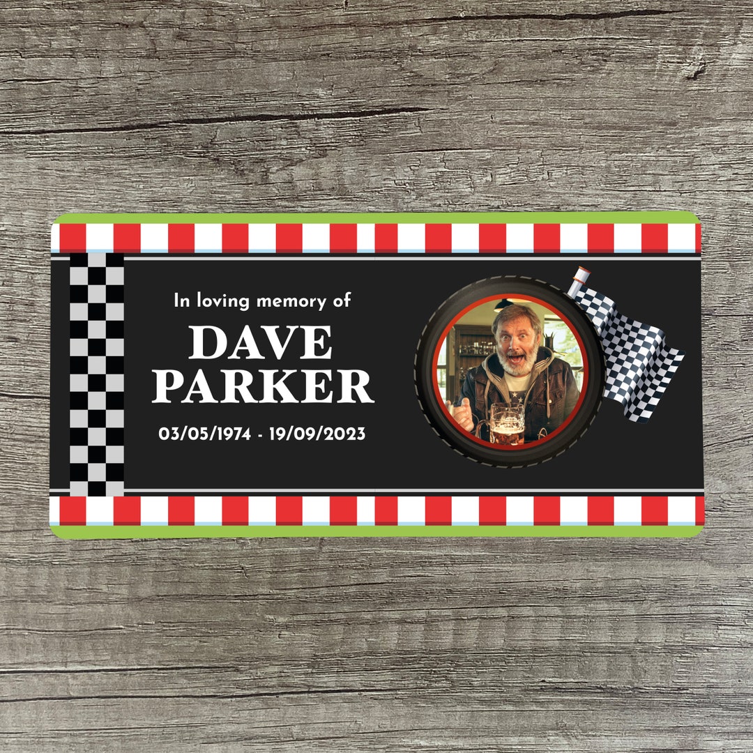 Memorial Plaque With Photo Metal Plaque Motor Sport Racing - Etsy