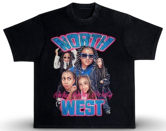 North West Kanye Ye Ty Dolla Zeichen Geier gewaschen Schwarz Schwergewicht Boxy Vintage Style T-Shirt