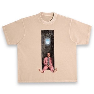 Mac Miller Swimming Album Premium Boxy Streetwear Heavy Vintage Style Tan Khaki T-Shirt