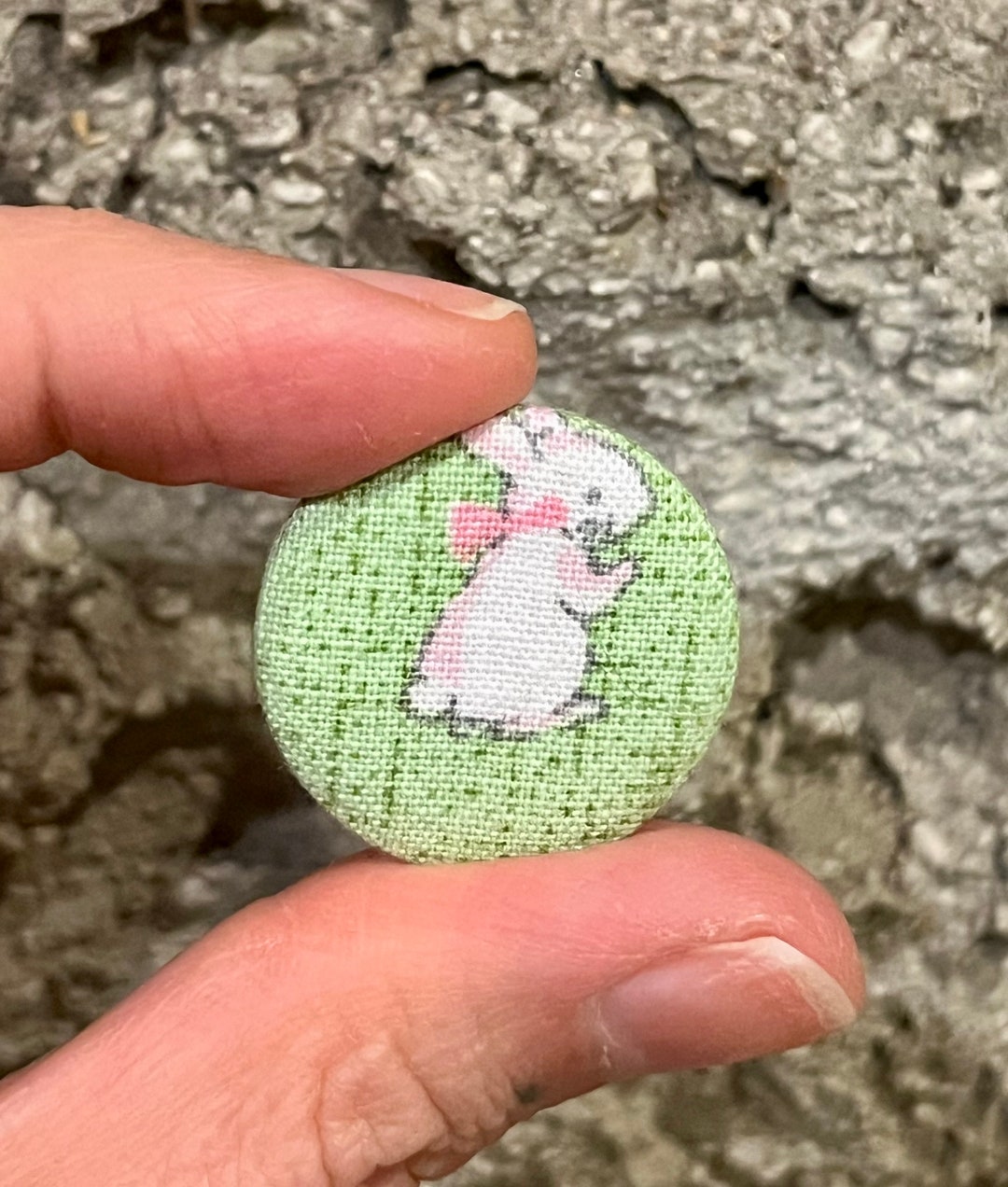 Rebit Button Mini Vintage Fabric Rabbit Button - Etsy