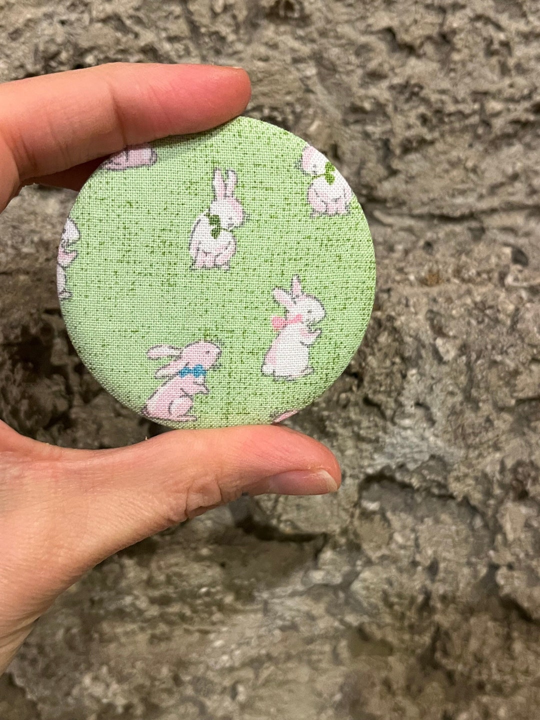 Vintage Fabric Rabbit Button - Etsy
