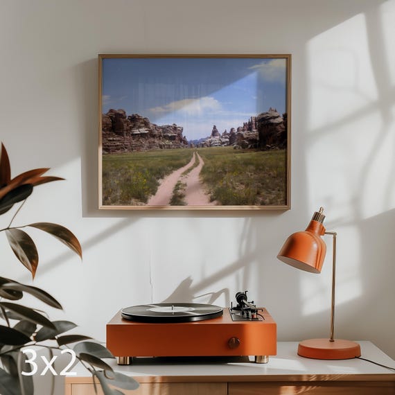 Utah Jeep Trail – Canyonlands Needles Digital Wall Art, Off-Road Adventure Landscape, Remote Desert Decor