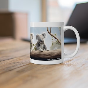 Koala Mug Cute Animal Coffee Cup Koala Bear Gift for Animal Lovers Colorful Ceramic Tea Mug Wildlife Lover Kitchen Drinkware 11oz