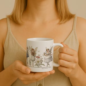 Woodland Fairies Formal Party, Enchanted Forest Tea Cup, Magical Creatures Coffee Mug, Fairy Tale Ceramic Drinkware, Mythical Beings
